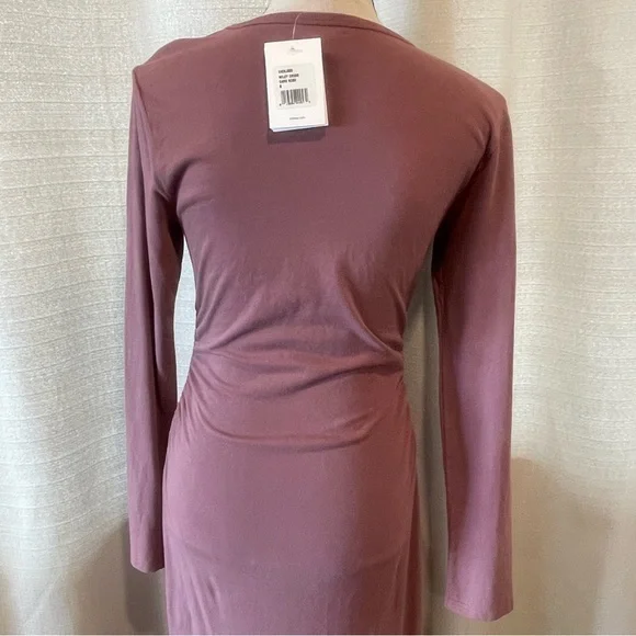 Xirena Wiley Maxi Dress Long Sleeve 100% Cotton Dark Rose Sz S NWT